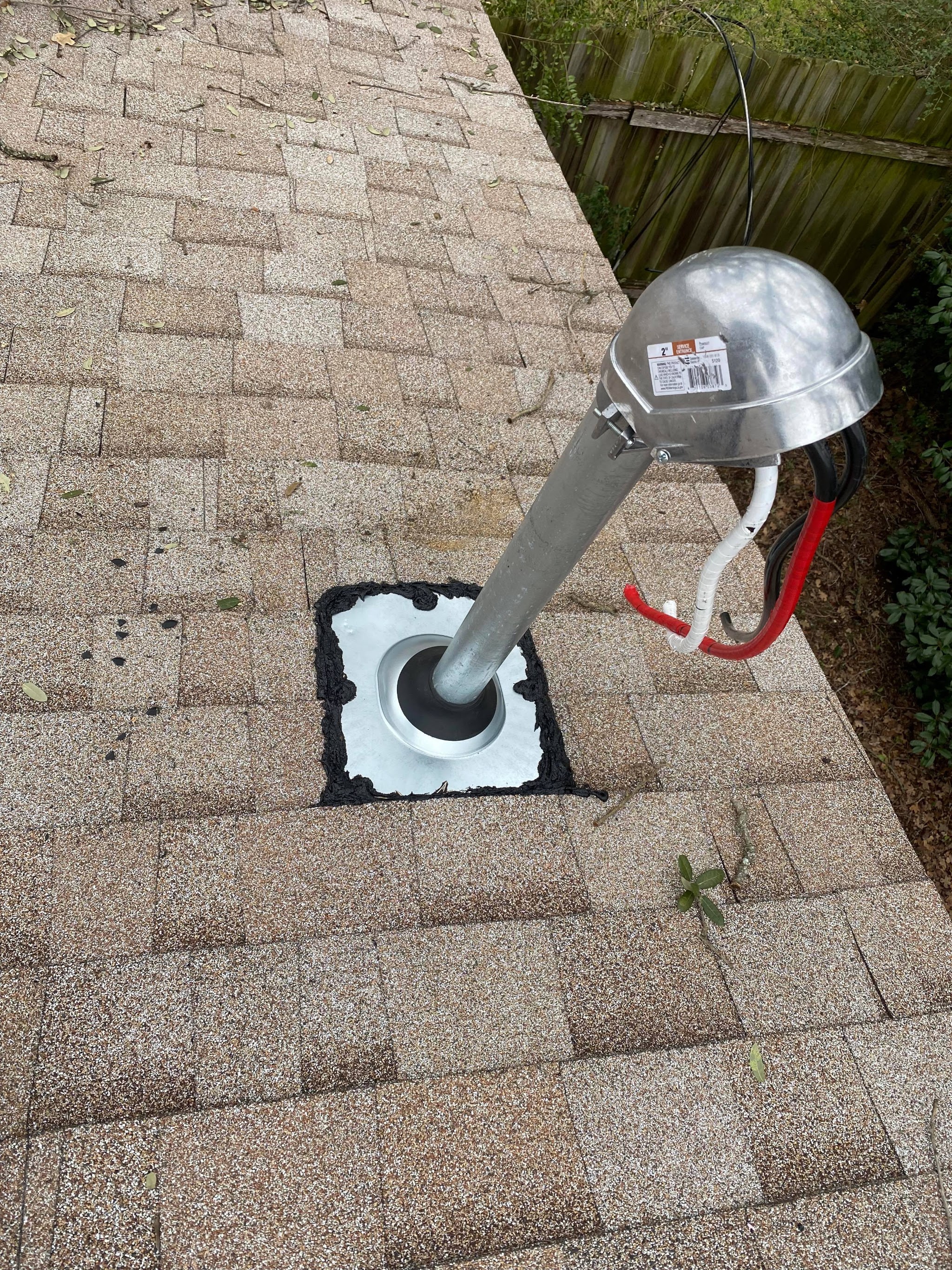 PT Electrician roof vent and cable installation